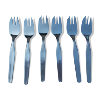 6 cake forks in box