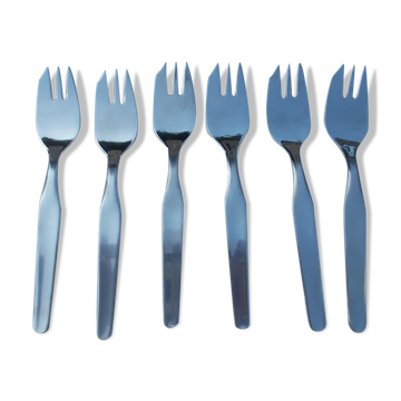 6 fourchettes à gâteau dans coffret