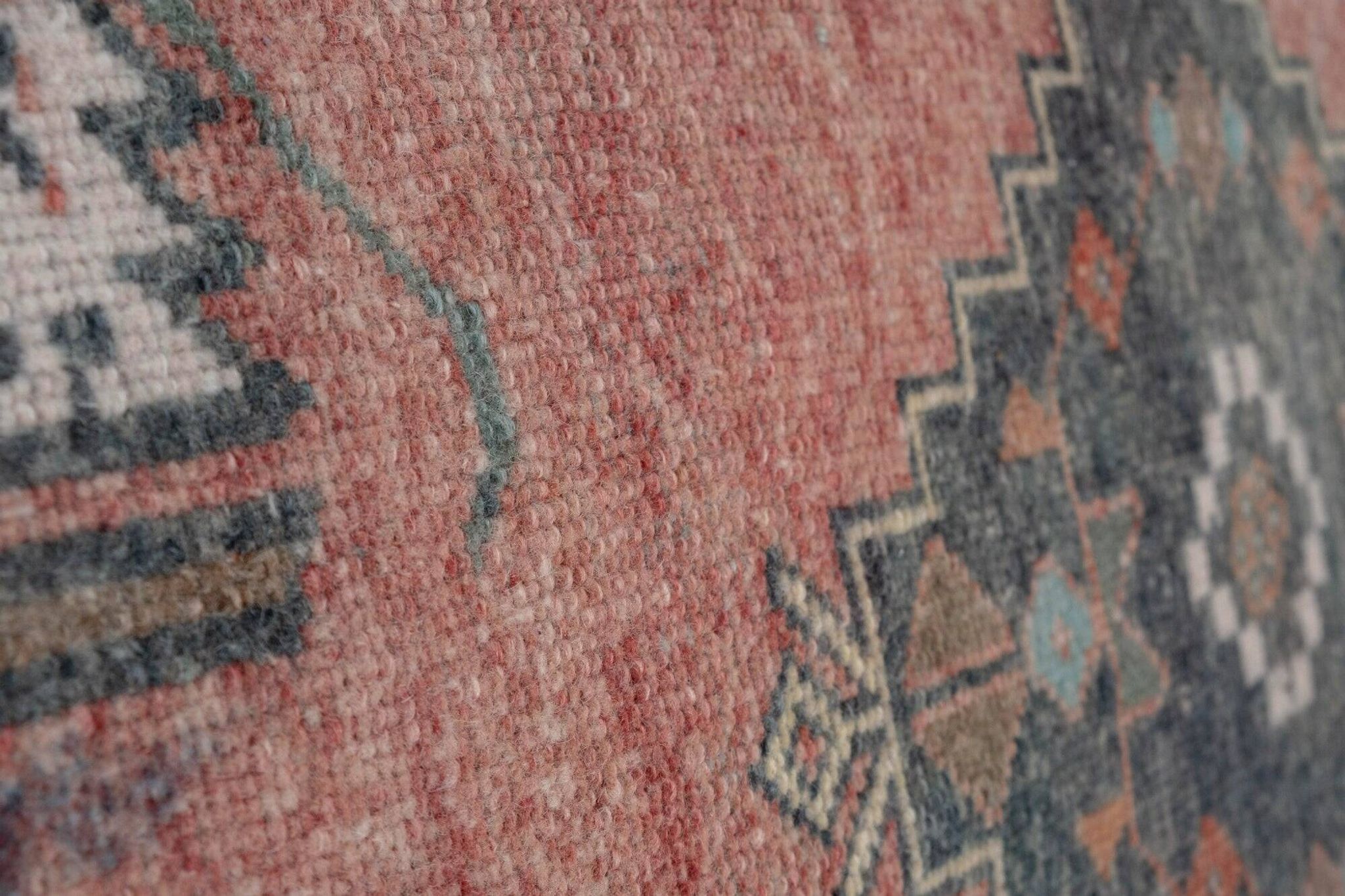 Set of 2 vintage handmade Turkish rugs 46x120 cm