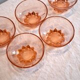 5 vintage thick glass ice cream or champagne coupes