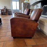 Pair of Ruhlmann Normandie Club armchairs