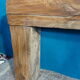 Brutalist console solid oak