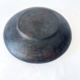 Set of "Kânâh" smoked terracotta dishes with ribbed interior | Ø 17-25-32-40 cm