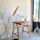 Vintage rattan desk