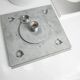 Doria Wall Light 1960 Alu Opaline + chrome LED bulb, Germany