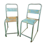 Pair of industrial bistro chairs