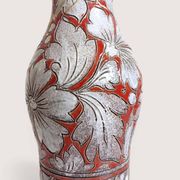 Large Fratelli Fanciullacci Sgraffito Ceramic Vase, Restored Kintsugi-Style