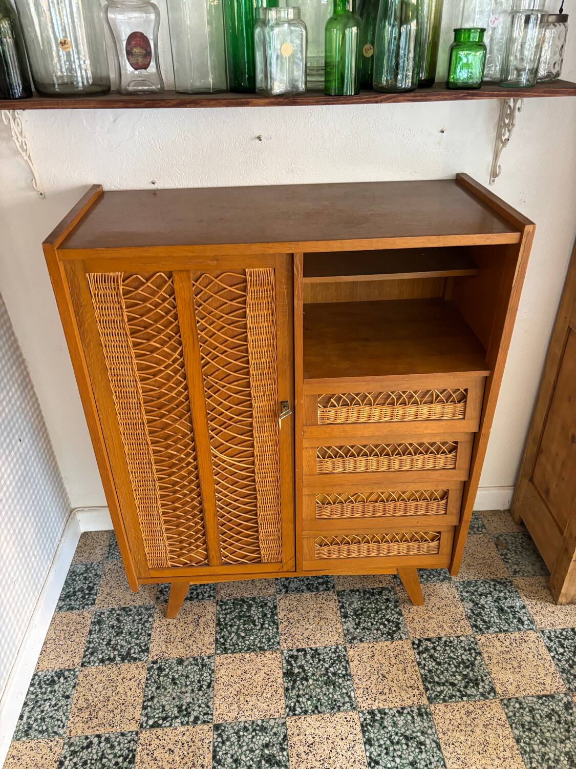 Vintage wardrobe chest of drawers