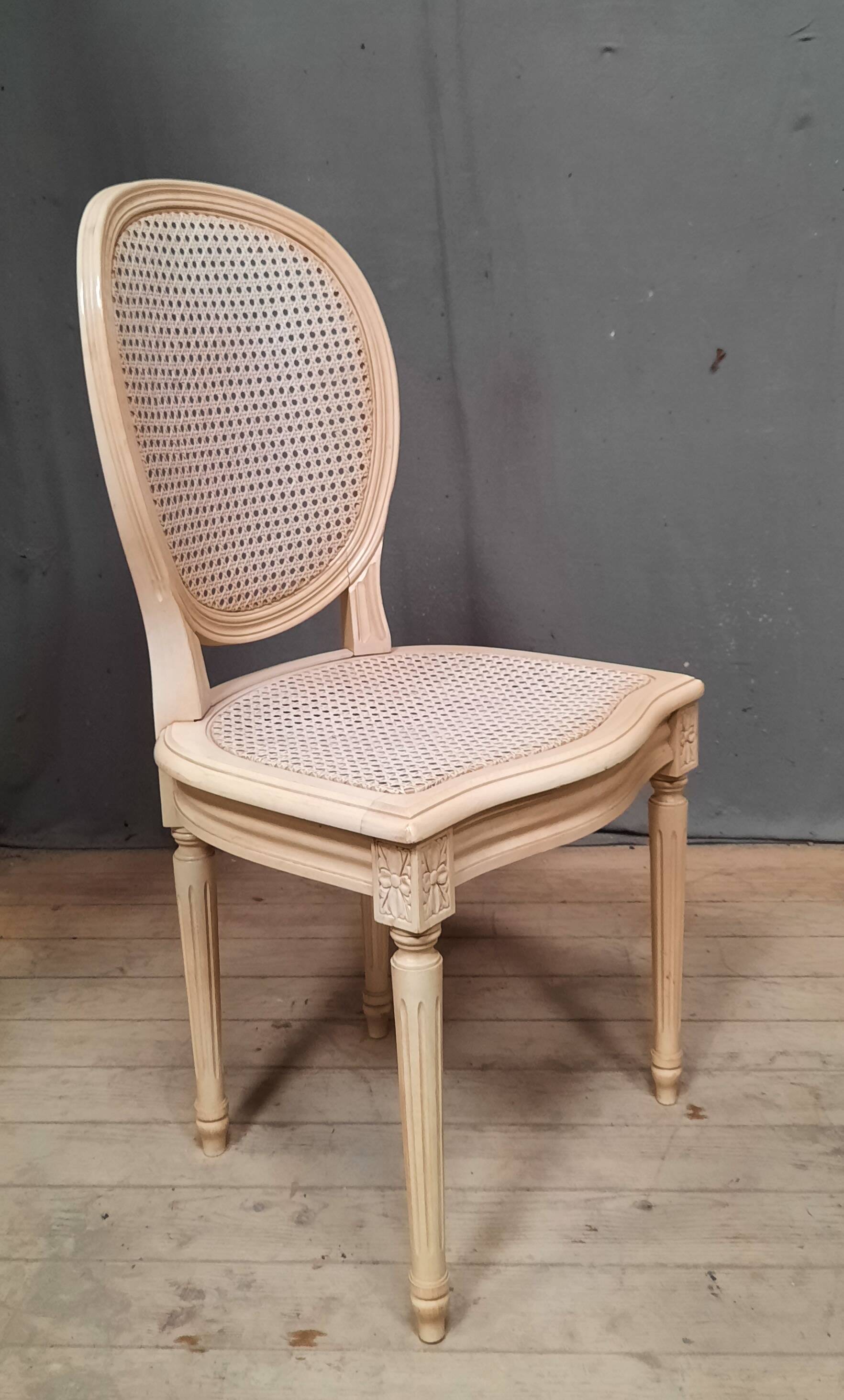 Set of 6 Louis XVI style caned chairs