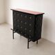 Vintage 1950s black faux leather apartment bar/counter Stl Adnet
