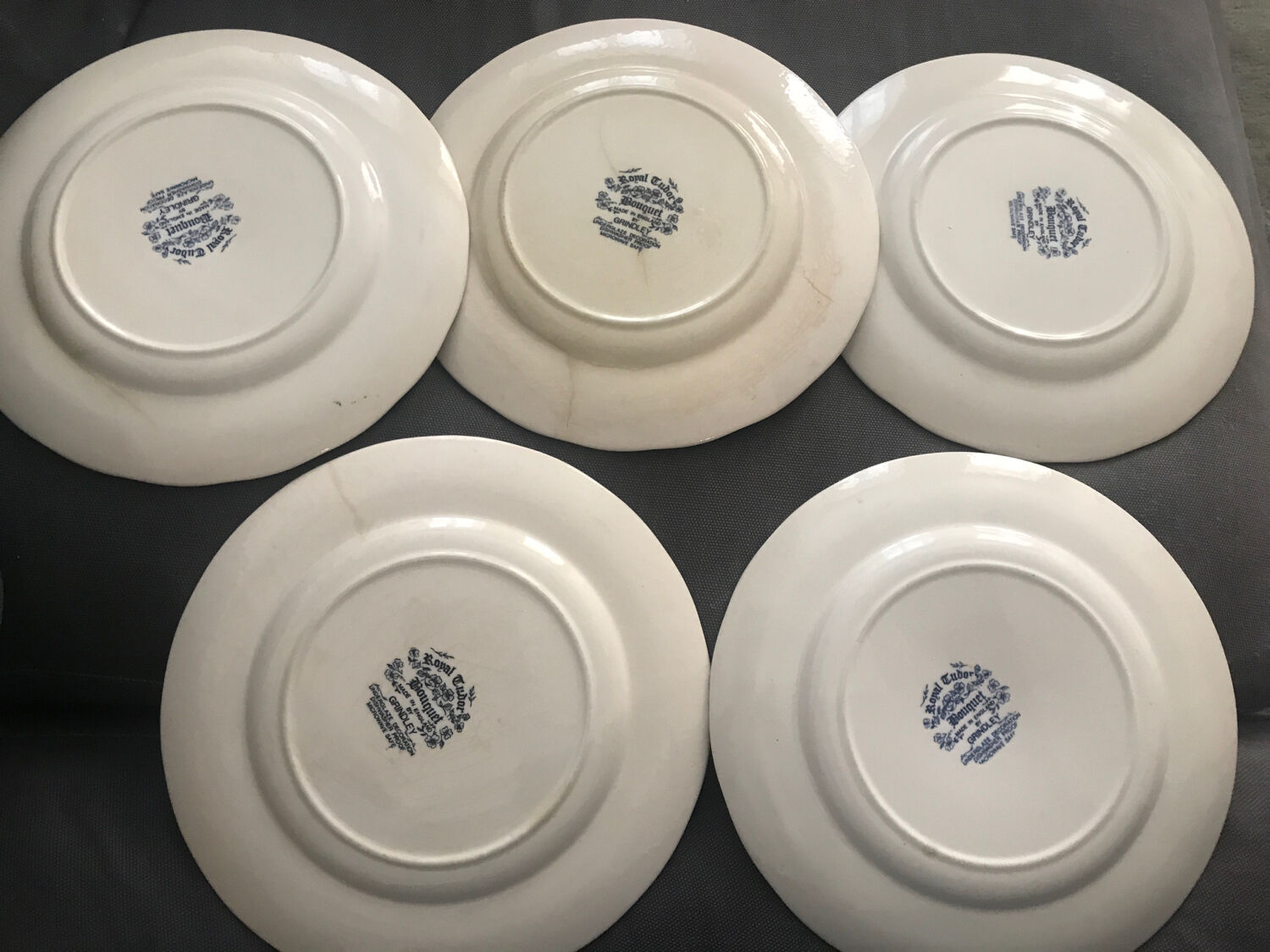 Blue Flower Plates Tudor Royal Grindley