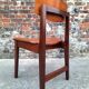 Vintage Scandinavian chair in teak, antique seating furniture.