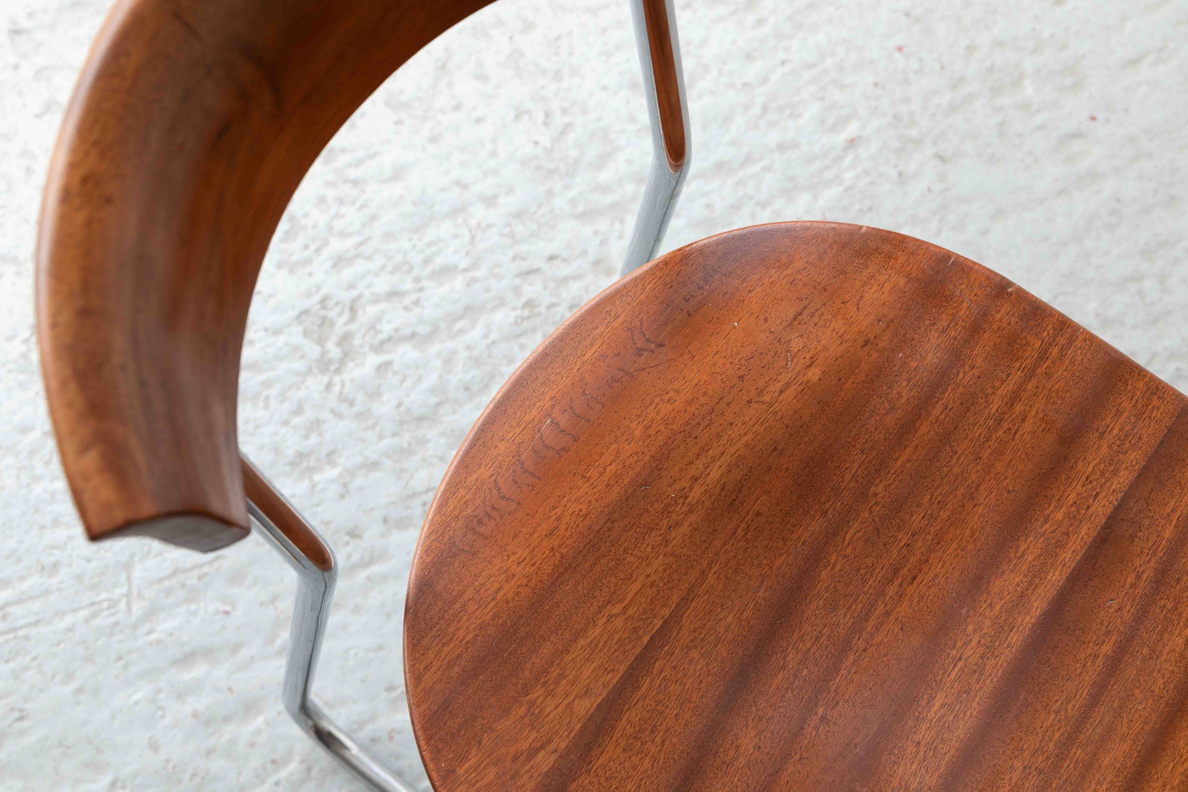 Set of 4 'B257' dining chairs by Emile Guillot, 1920s