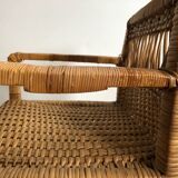 Vintage rattan children's armchair