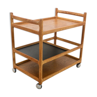 Oak bar trolley by Johannes Andersen for CFC Silkeborg Denmark