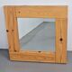 Vintage Scandinavian Square Pine Mirror, 1970s