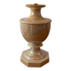 Beige glazed ceramic lamp from the 80s