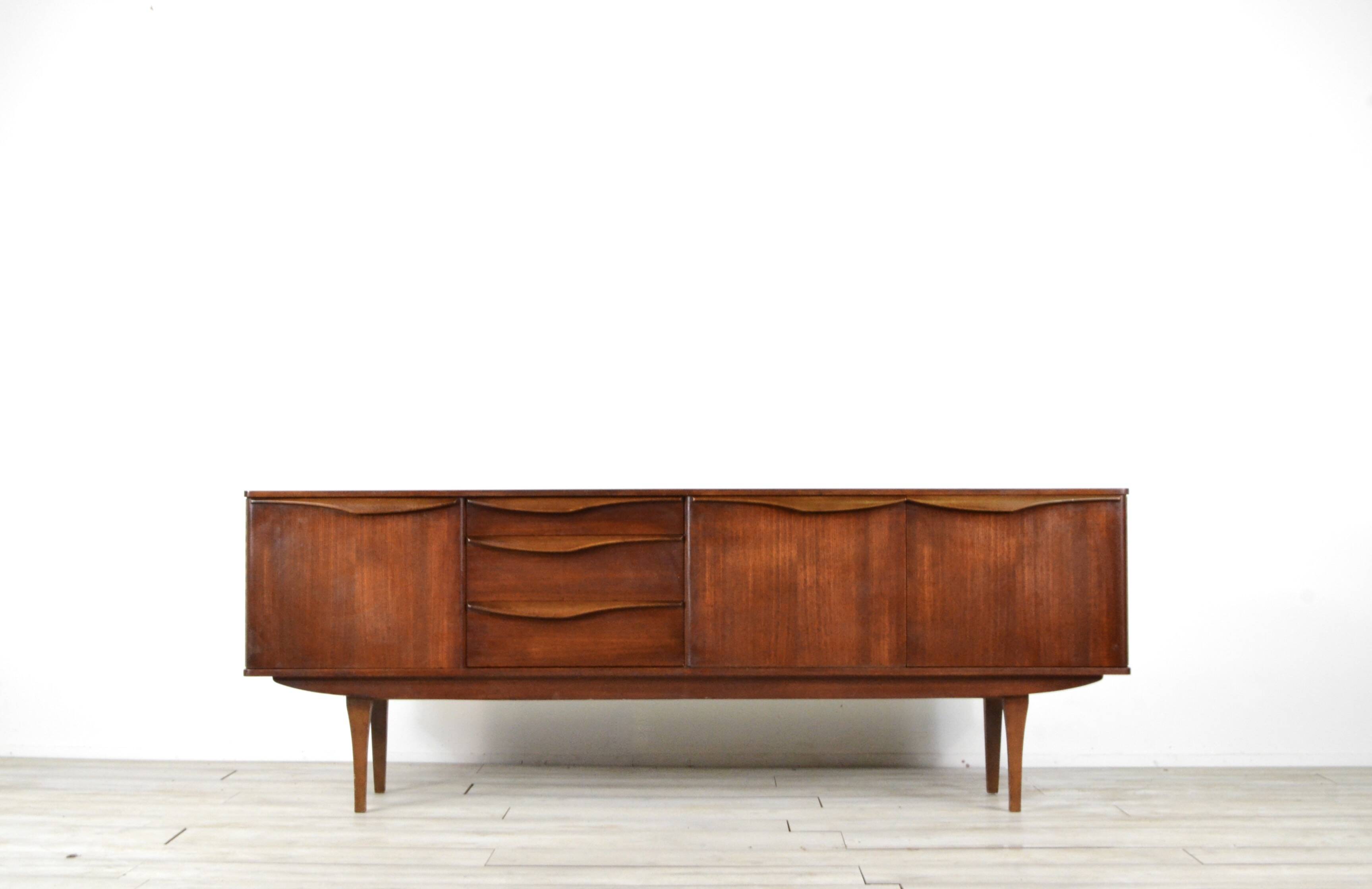 Enfilade en teck des années 50, Long John par Stonehill