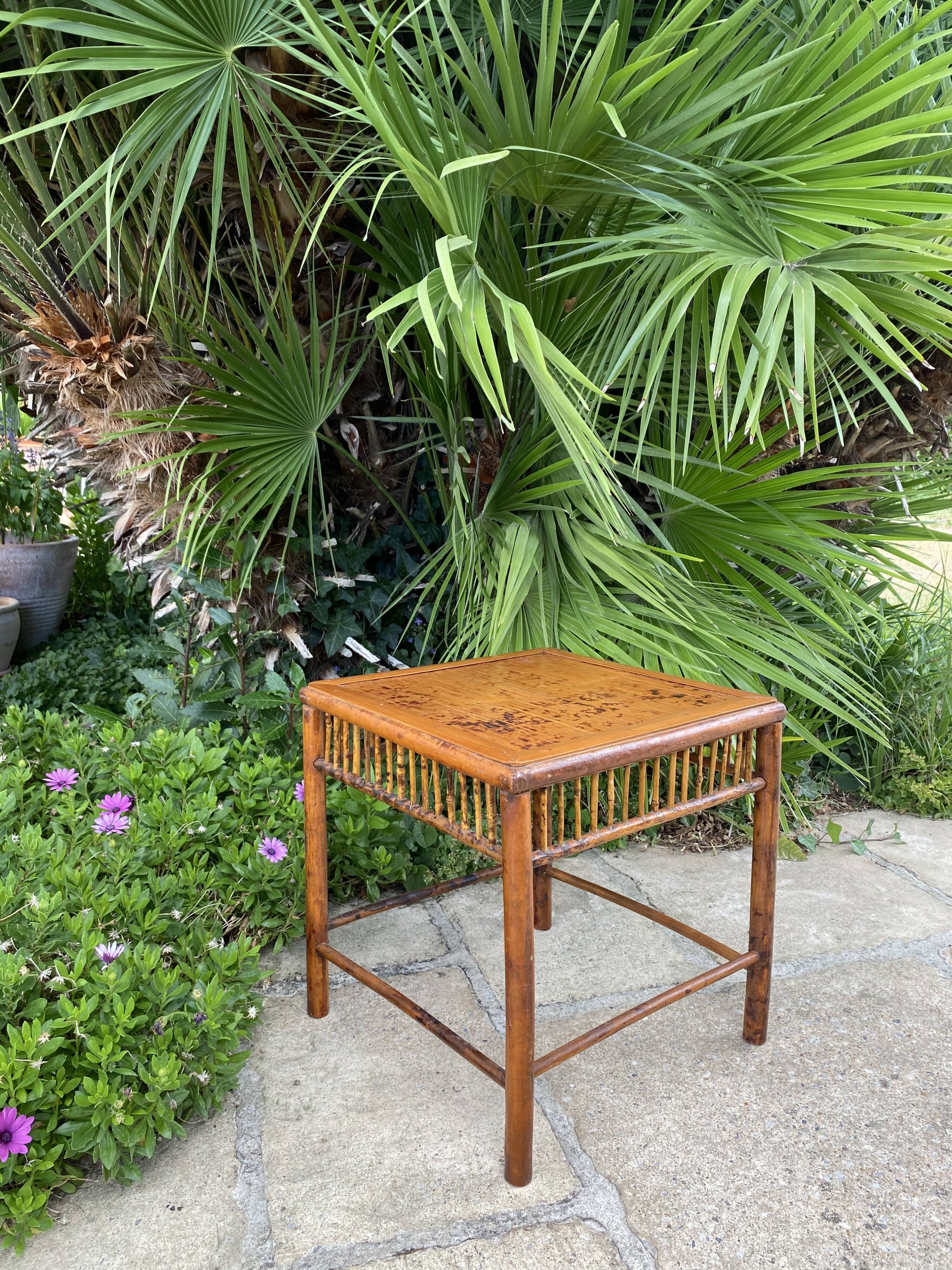 Vintage bamboo coffee table