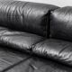 Divan modulaire en cuir noir cinova année '70