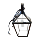 Brass and glass hanging lamp