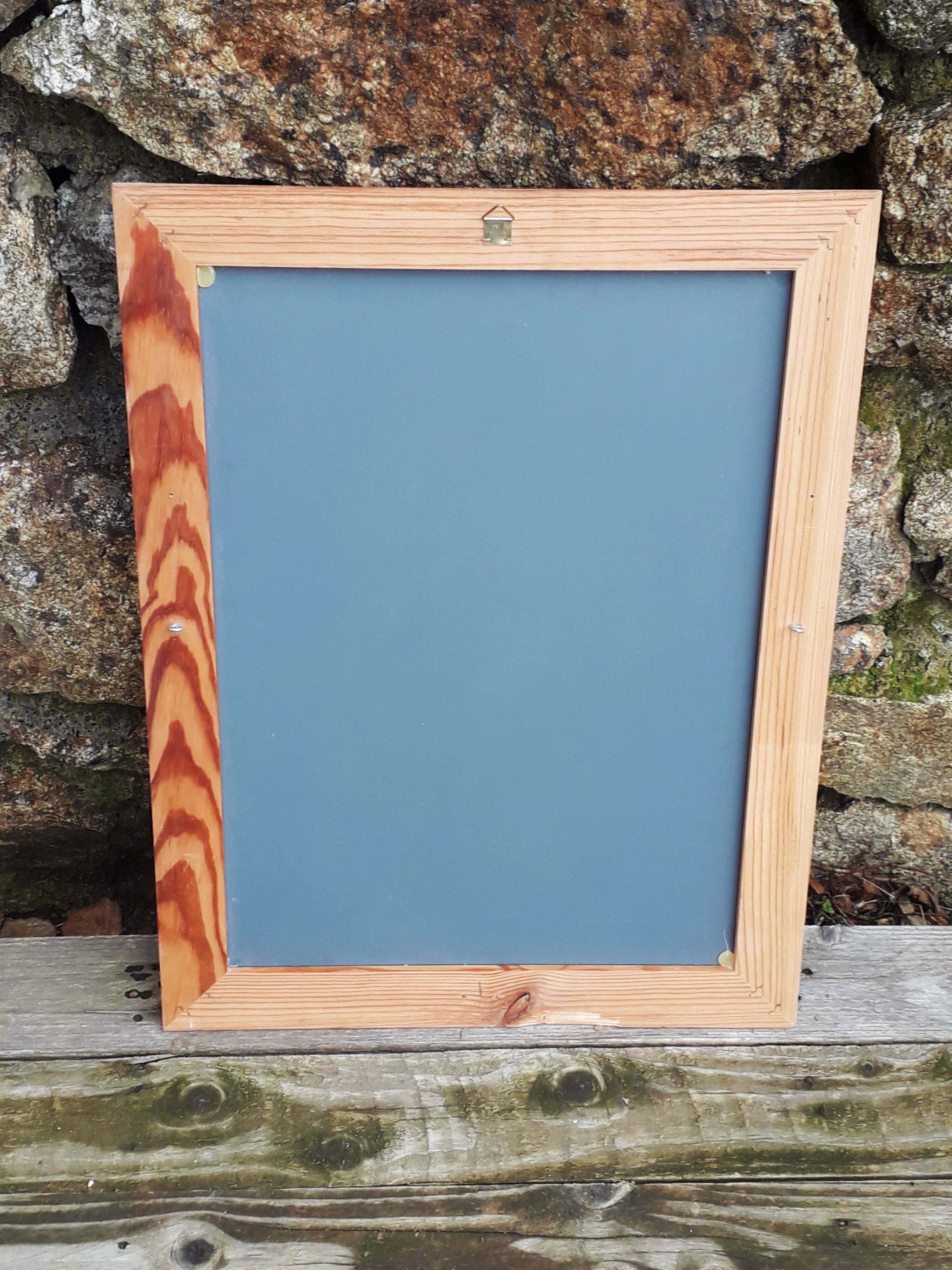 Vintage wall mirror - Wooden frame - 1980s