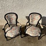 Pair of Voltaire armchairs