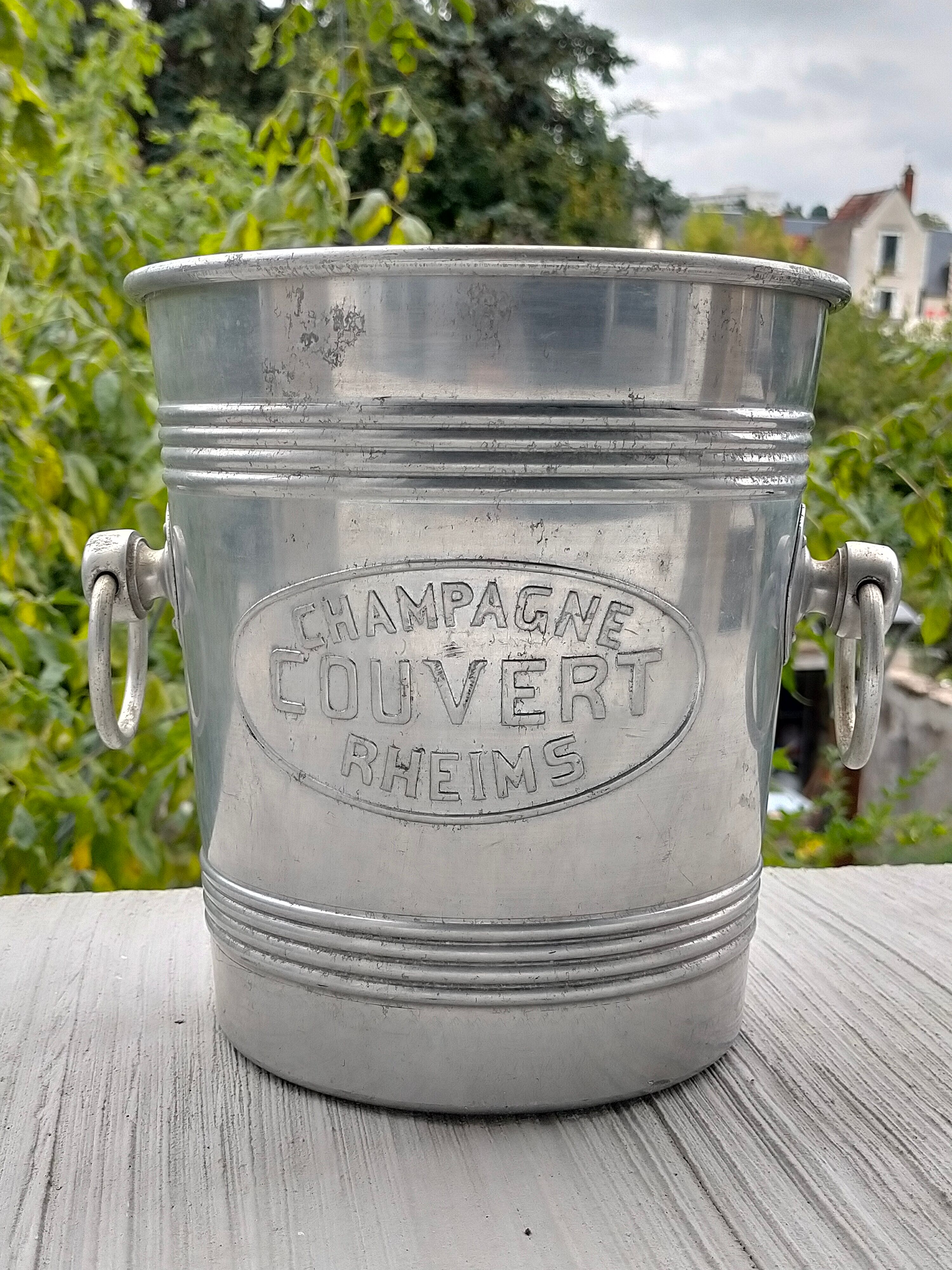 Aluminum champagne bucket 30 years COVERED RHEIMS
