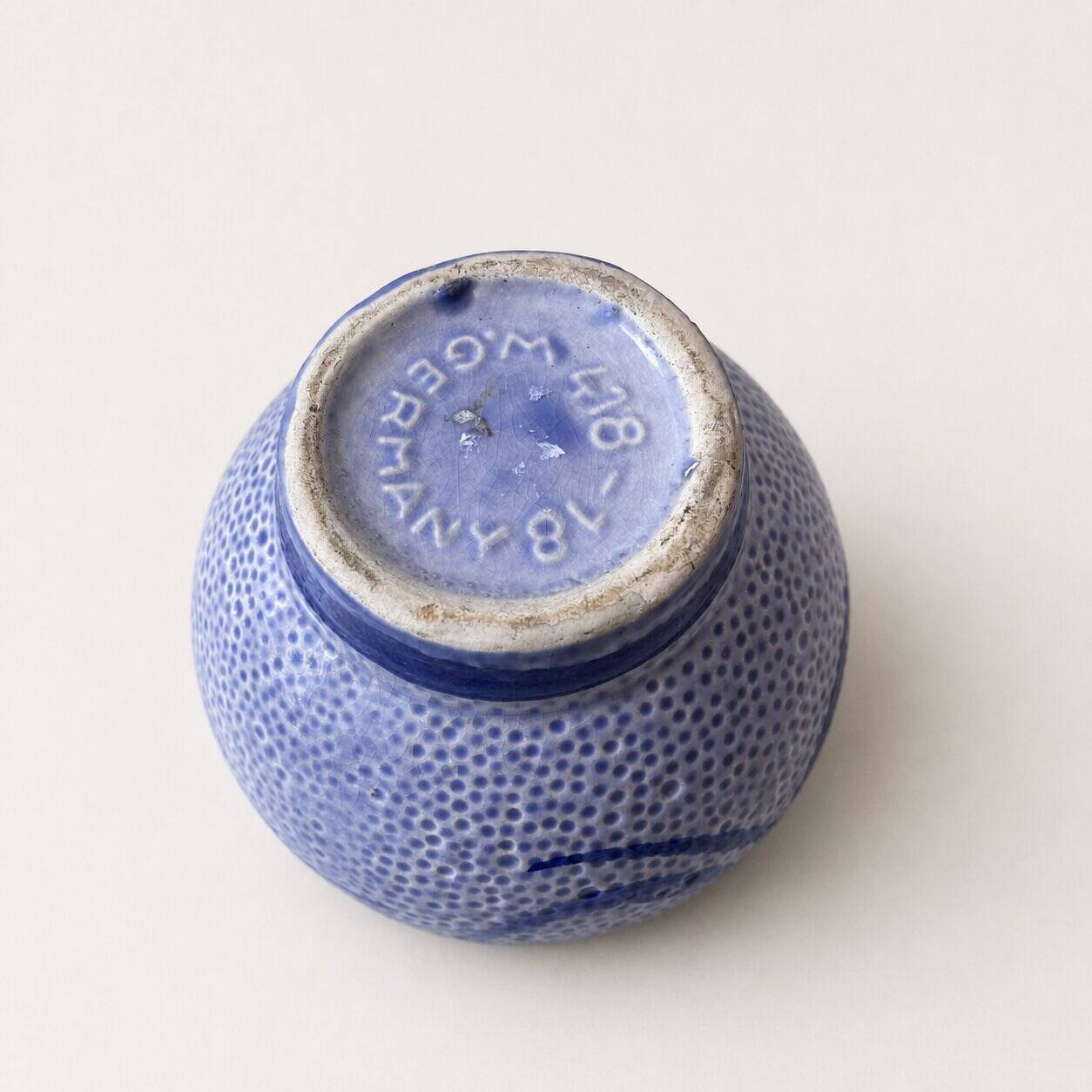 Blue ceramic jug