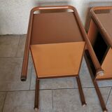 Pair of boarding school bedside tables