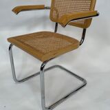 Chair Cesca model by Marcel Breuer with armrests B64