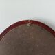 Vintage oval wooden mirror "caramel" from the 1960s.