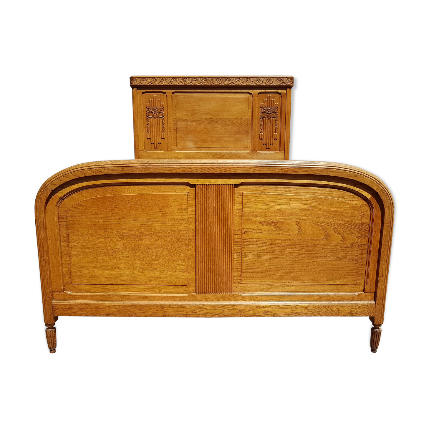 Bed 140cm Art Deco oak