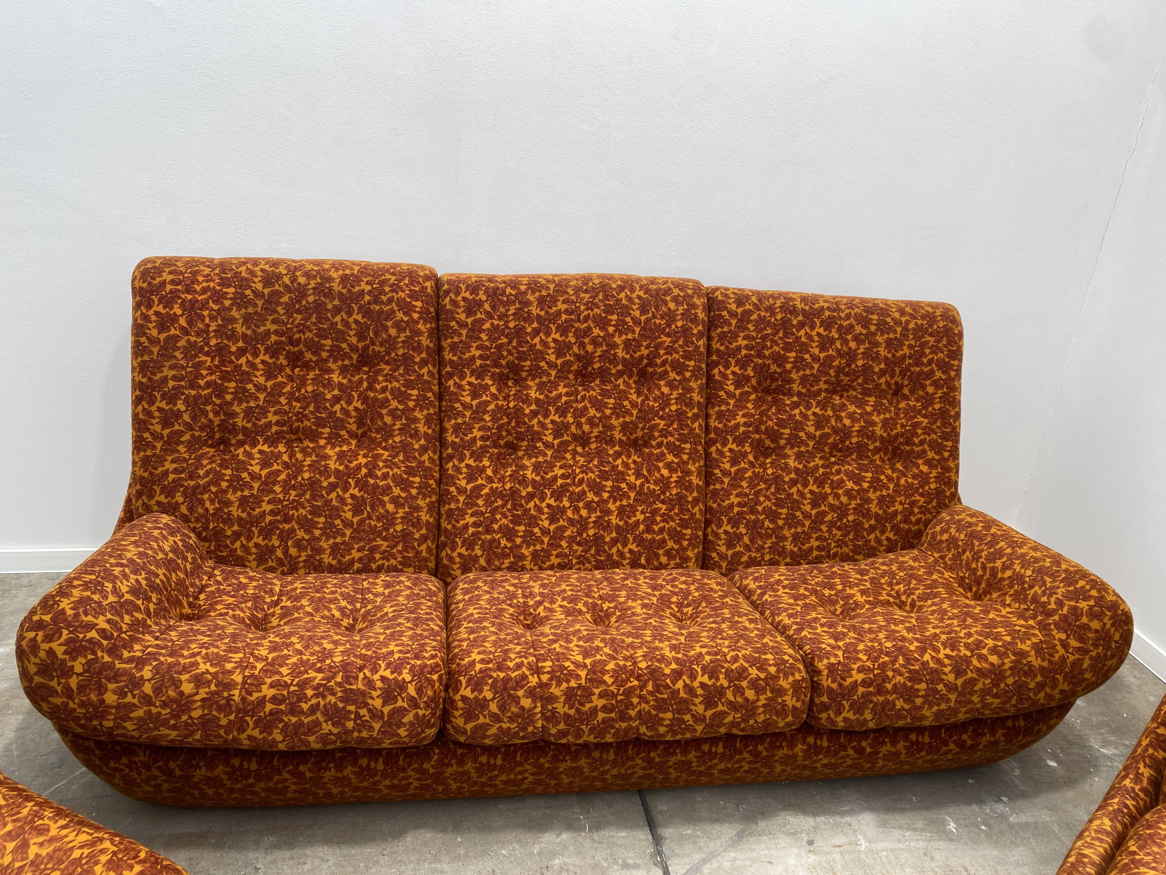 eastern bloc vintage living room set by jitona, czechoslovakia, 1970s