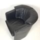 Black leather armchair Rolf Benz