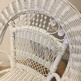 Child rocking chair rattan white