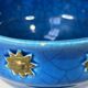 coupe en céramique craquelée bleu italy design XXème
