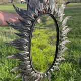 Oval leafy mirror - 1960 - sun mirror style
