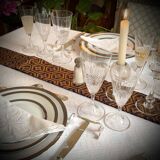 6 Champagne Flutes in Lalique Crystal | "Chinon" Model | 1960s