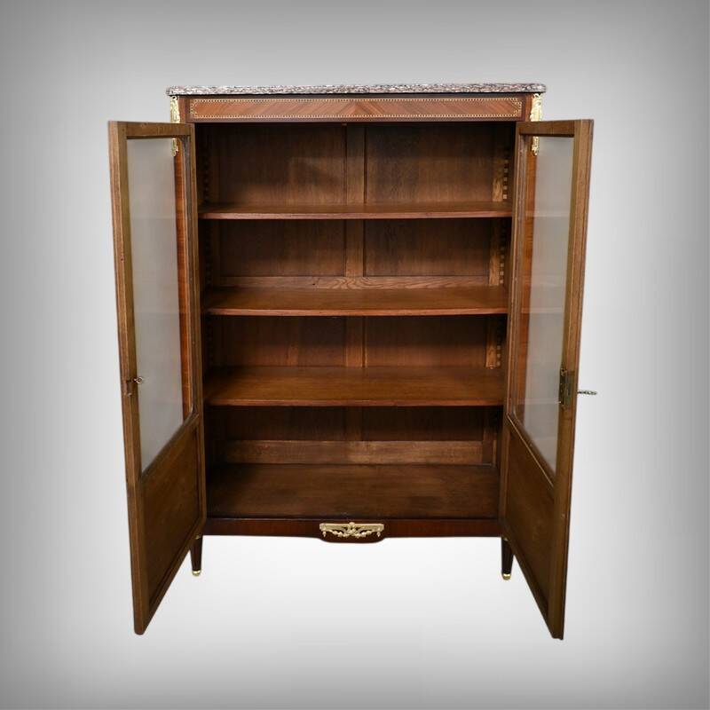 Rosewood and Mahogany Bookcase, Louis XVI Style – Early 20th Century