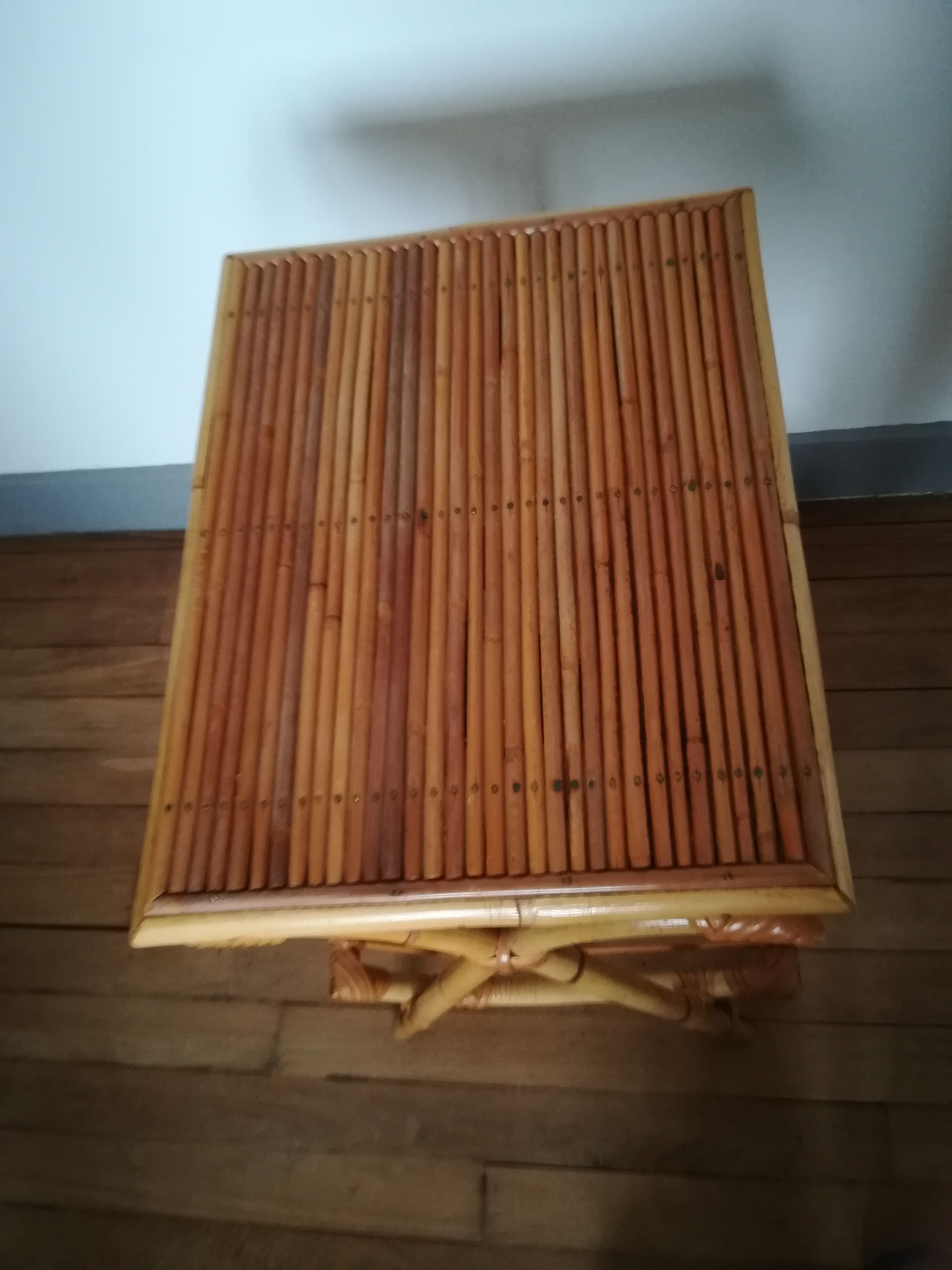 Rattan magazine holder