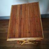 Rattan magazine holder