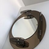 Lupi Cristal Luxor mirror with 2 integrated wall lights and shelf