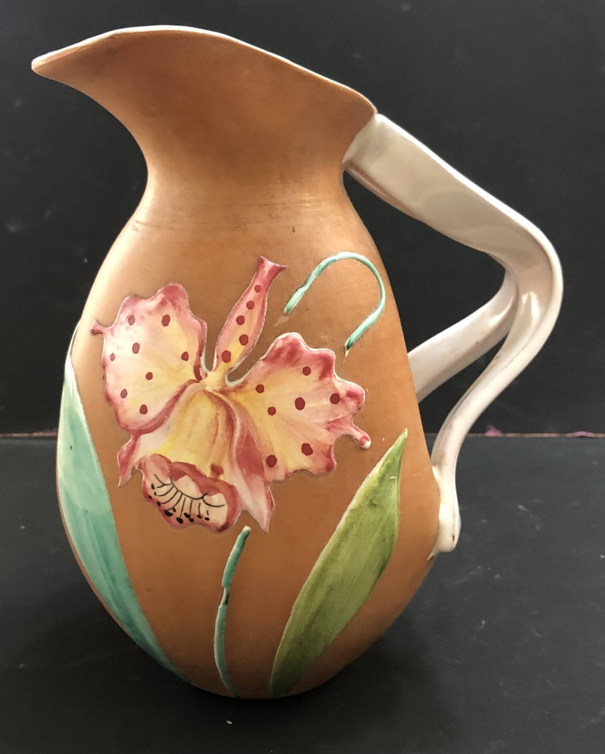 Ceramic pitcher vase by Fiamma, Italy