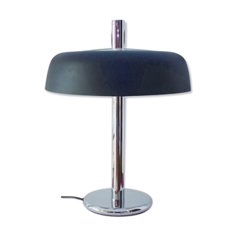 Black mushroom table lamp by Egon Hillebrand for lighting hillebrand 1960s