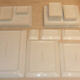Éléments service blanc rectangulaire