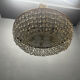Chandelier en cristal et laiton italien des années 1960 – 6 lumières