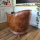 Leather club chair