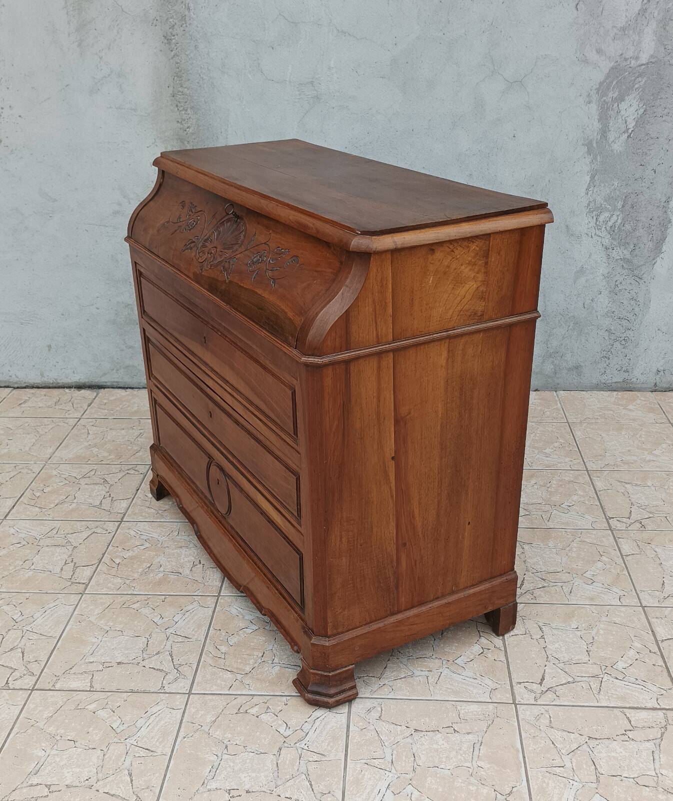 Louis Philippe walnut chest of drawers