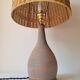 Ceramic and rattan lamp